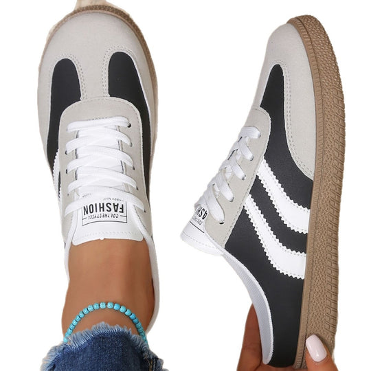 Damen Modische Slip-On Sneakers mit trendy Sohle EB