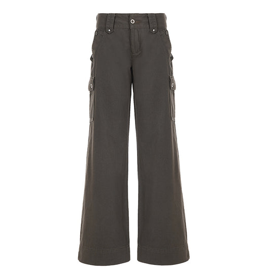 Damen nan Highwaist-Culottehose mit weitem Bein und kontrastierendem Bunddetail EB