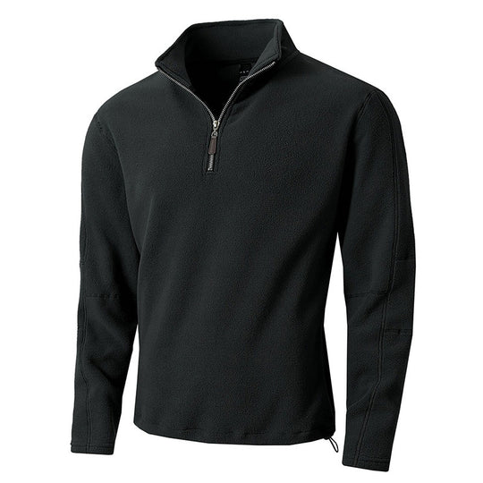 Herren Fleece-Pullover mit halblangem Reißverschluss und Stehkragen EB