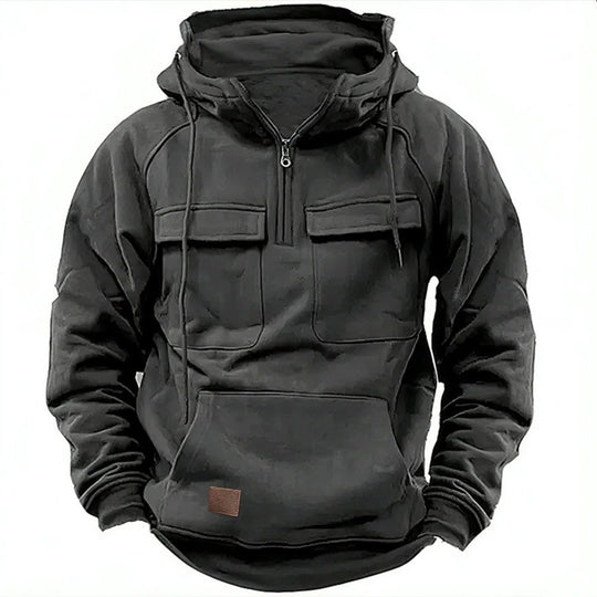 Herren funktionale Kapuzenpullover mit praktischen Taschen EB