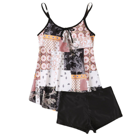 Damen lässiger Strandtop mit Shorts EB