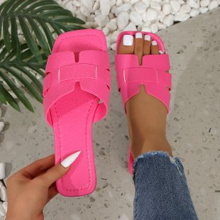 Damen Bequeme Slide-Sandalen mit trendigem Querriemen EB