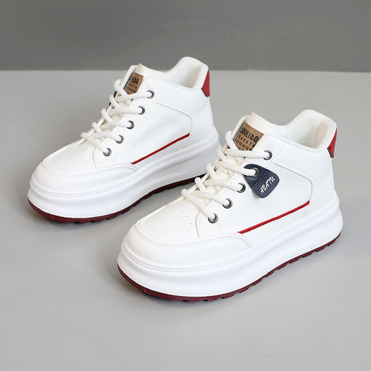 Damen Sportliche High-Top Sneakers mit gepolsterter Sohle und atmungsaktiver Struktur EB