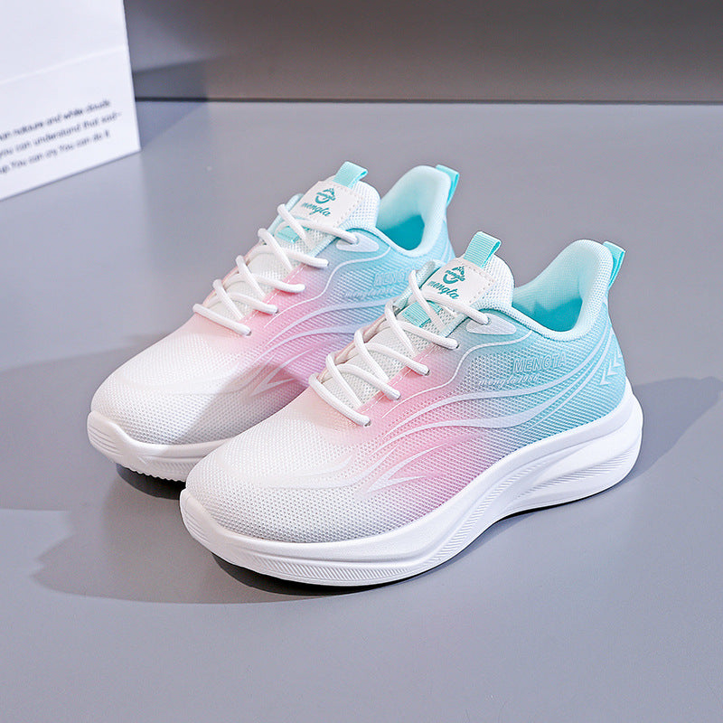 Damen Sportliche Sneakers mit flexibler Dämpfung und atmungsaktivem Netzmaterial EB