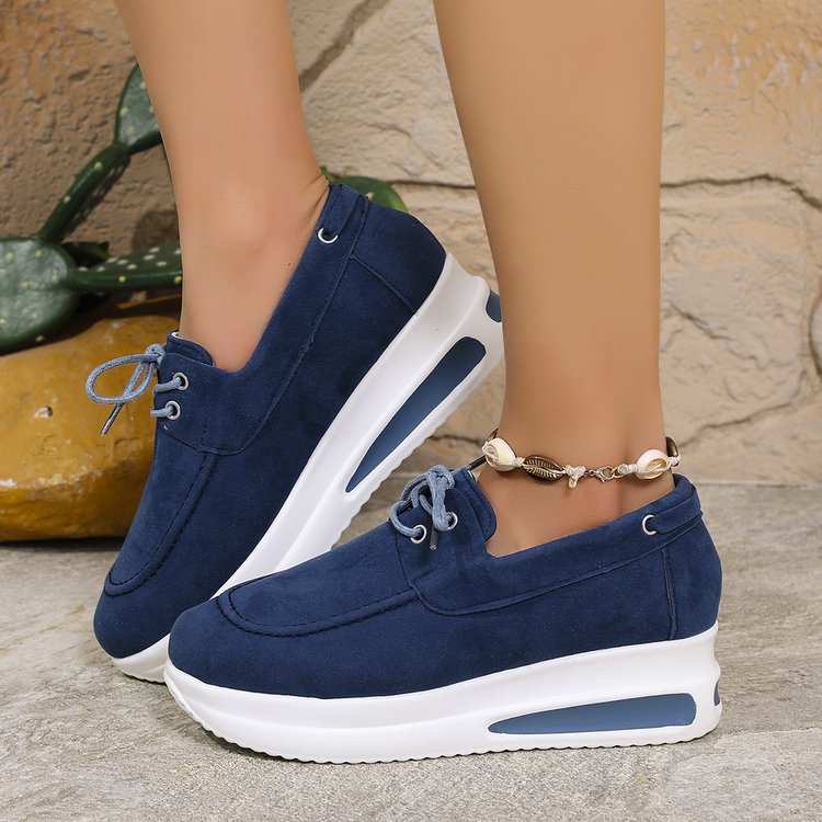 Damen modische Sneaker mit bequemem Plateau und verstärkter Sohle EB
