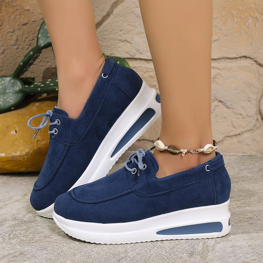 Damen modische Sneaker mit bequemem Plateau und verstärkter Sohle EB