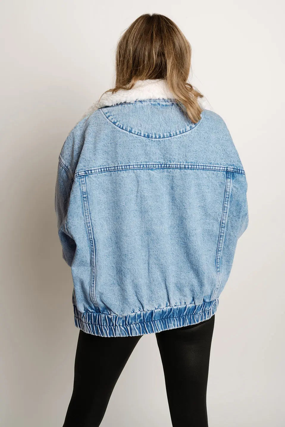 EB | Damen Denimjacke mit Fleecekragen Trendy und Bequem für Jeden Tag