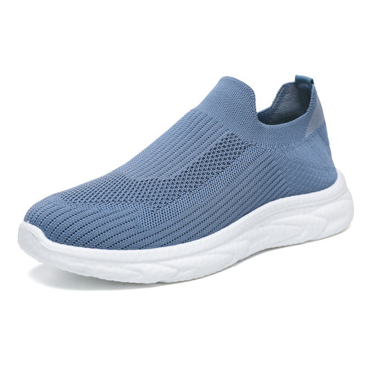 Damen Bequeme Slip-On Laufschuhe mit elastischem Obermaterial EB
