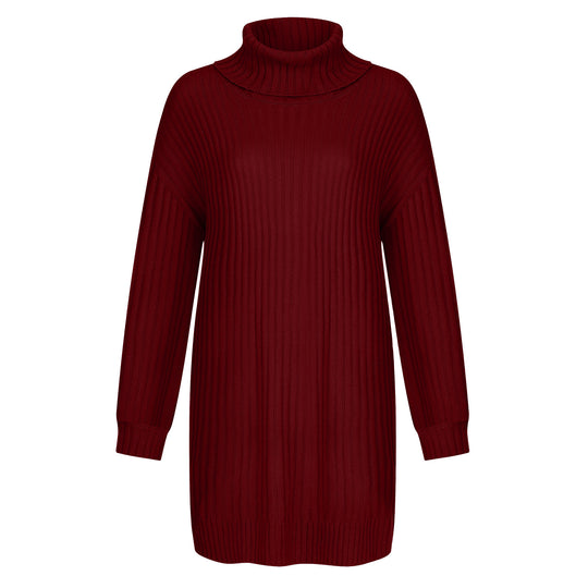 Damen Grobstrick Rollkragenpullover im lässigen Schnitt EB