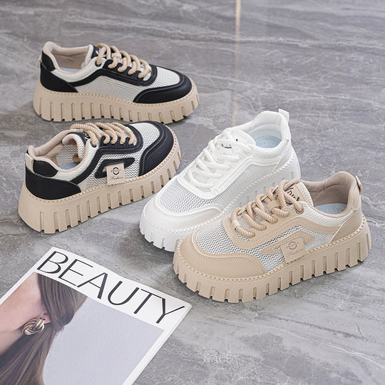 Damen Chunky Sneakers mit atmungsaktiver Mesh-Oberfläche und stabiler Gummisohle EB