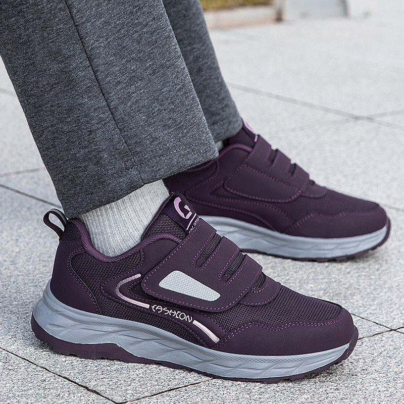 Damen Sportliche Sneaker mit verstellbarem Klettverschluss und dämpfender Sohle EB