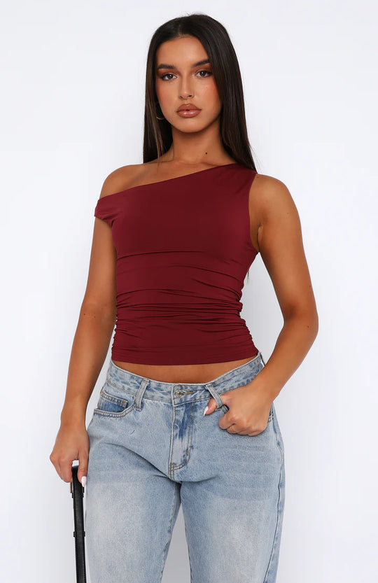 Damen Crop-Top mit floralem Design und schulterfreiem Schnitt EB