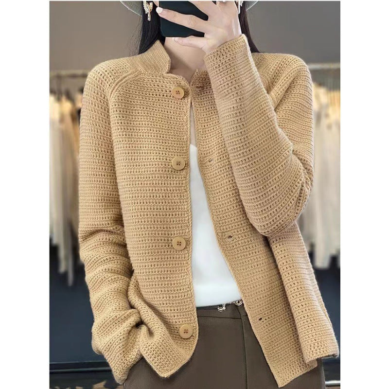 Damen Strickjacke mit besonderen Knopfdetails und strukturierter Maschenoptik EB