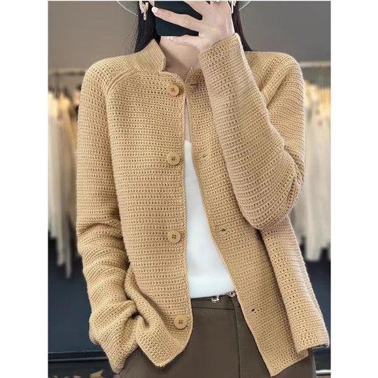 Damen Strickjacke mit besonderen Knopfdetails und strukturierter Maschenoptik EB