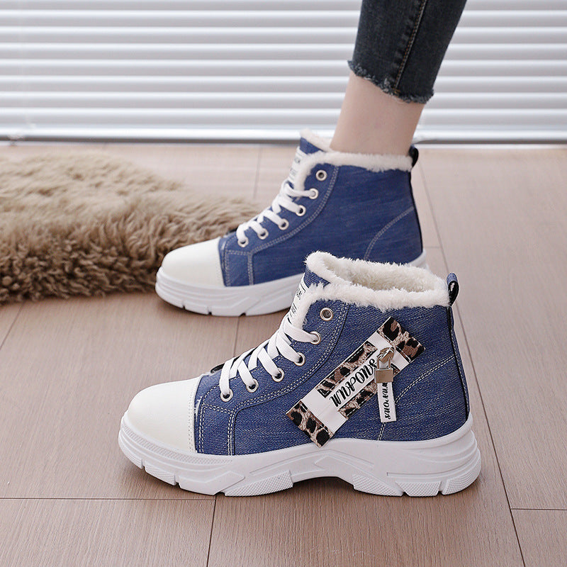 Damen Hohe Sneakers mit wärmendem Innenfutter und robuster Sohle EB