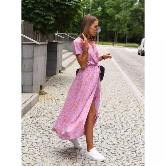 Damen Maxikleid mit floralem Muster EB