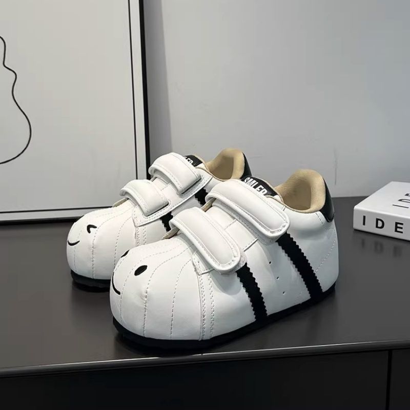 Damen Bequeme Kindersneaker mit niedlichem Tiermotiv und praktischem Klettverschluss EB