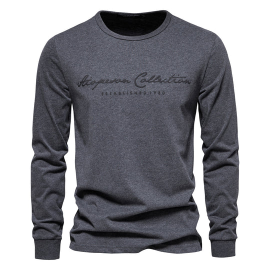 Herren Langarmshirt mit zeitgemäßer Schriftzug EB