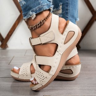 Damen Komfortable Riemensandalen mit anatomischem Fußbett EB