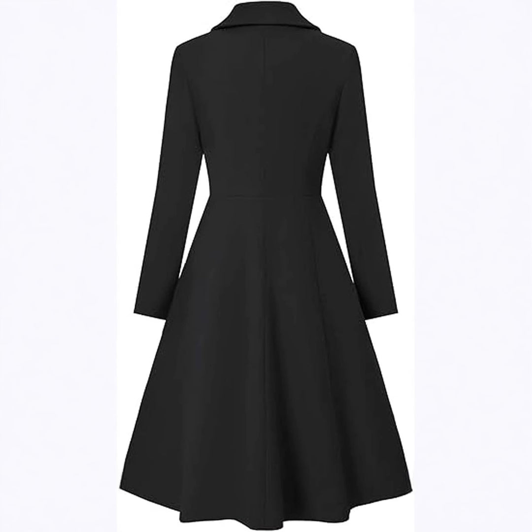 Damen Eleganter Oversize-Mantel mit doppelter Knopfreihe EB