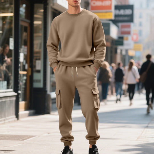 Herren lässiges Sweatshirt und Cargo-Hose Set EB
