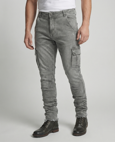Herren Cargo-Jeans im lässigen Slim-Fit-Design mit funktionalen Taschen EB