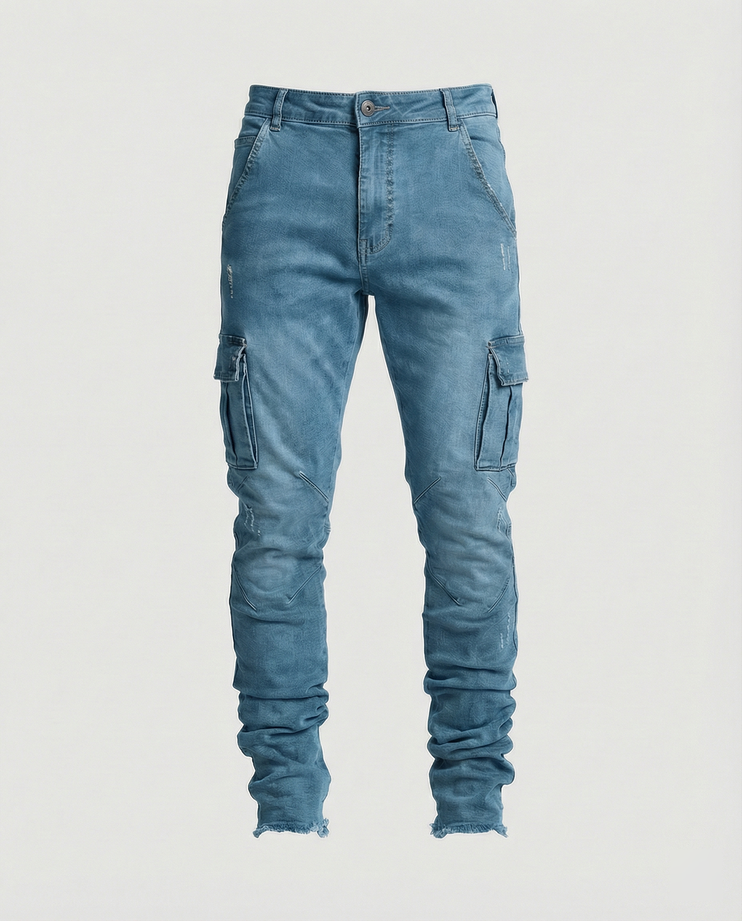 Herren Cargo-Jeans im lässigen Slim-Fit-Design mit funktionalen Taschen EB
