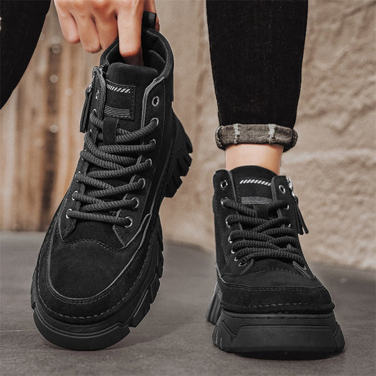 Damen Modische High-Top Stiefel mit robustem Profil und innovativem Verschlusssystem EB