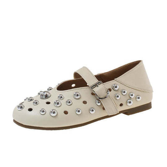 Damen elegante Ballerinas mit Schmuckdetails EB