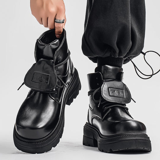 Damen Robuste und stylische Schnürstiefel mit modischem Design EB