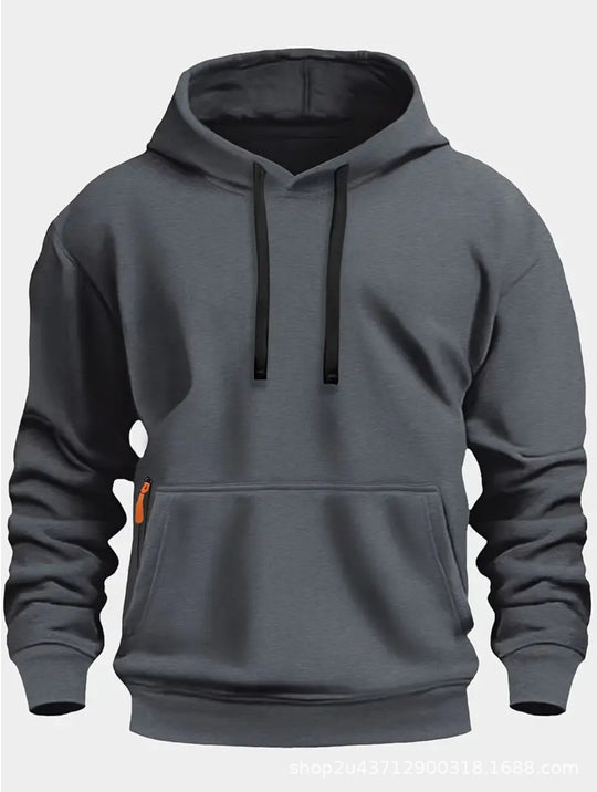 Herren sportlicher Kapuzenpullover mit praktischen Taschen und atmungsaktivem Material EB