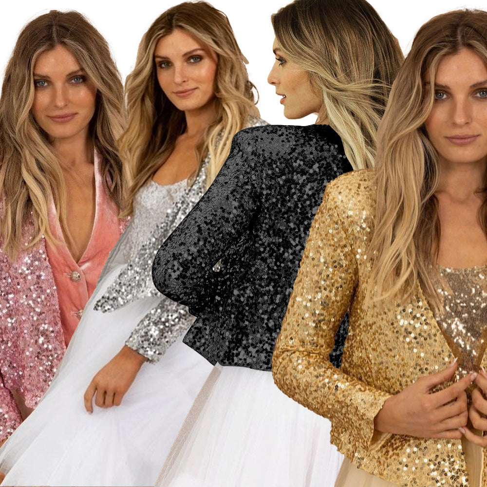 Damen Glitzernde Abendjacke EB