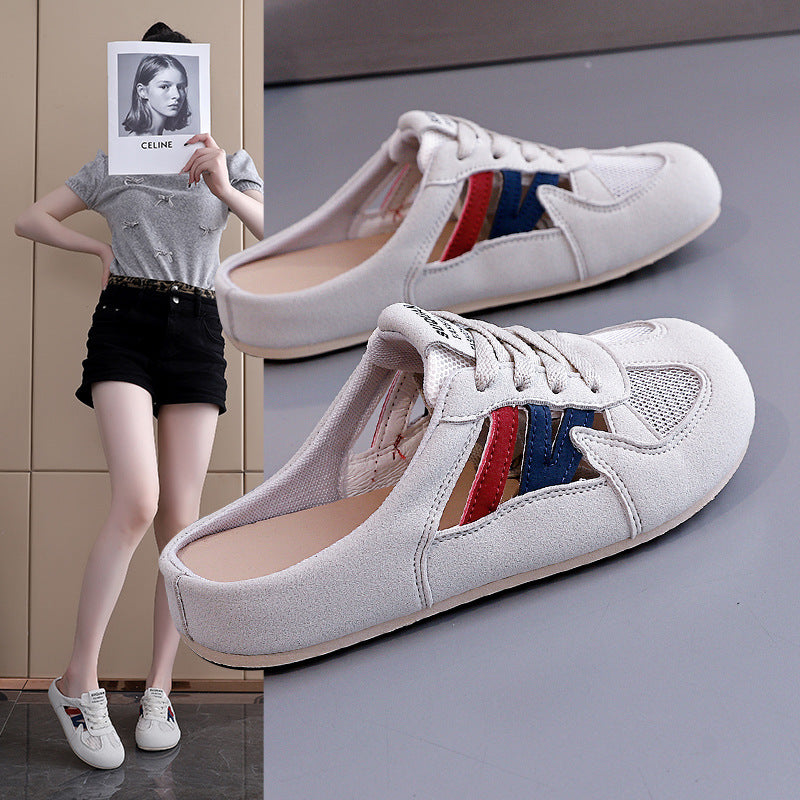 Damen Sneaker mit offenem Fersenbereich und atmungsaktiver Mesh-Oberfläche EB