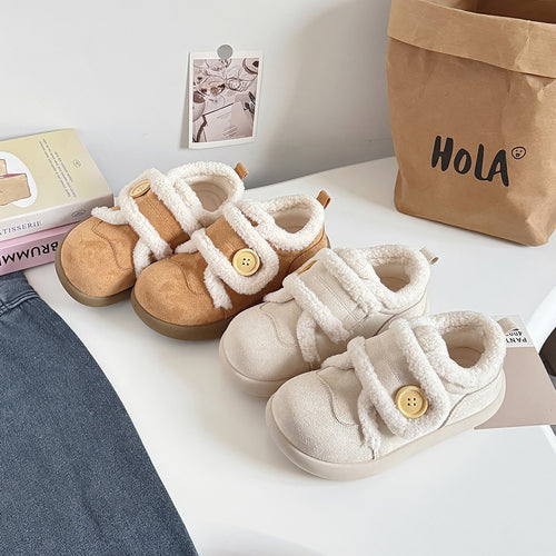 Damen Sneaker mit kuscheligem Innenfutter und praktischer Knopfakzent EB