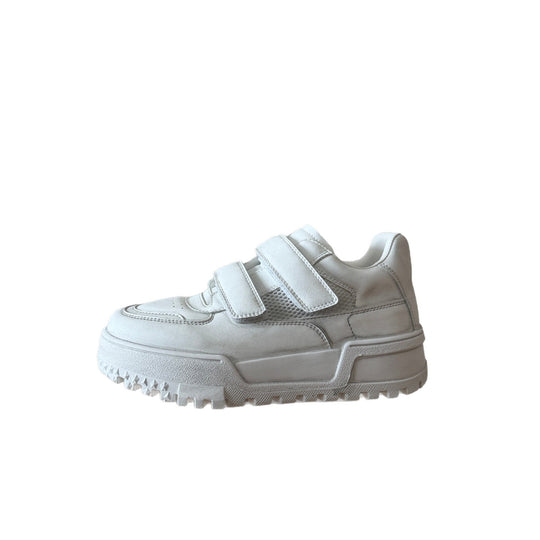 Damen Sportliche Sneaker mit doppeltem Klettverschluss und verstärkter Sohle EB