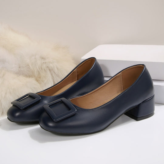 Damen elegante Ballerinas mit modischem Schnallen-Detail EB