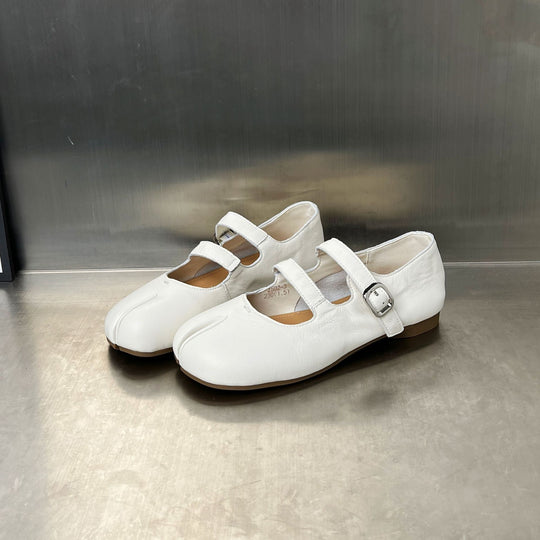 Damen Ballerinas mit modischem Riemen und anatomischem Fußbett EB