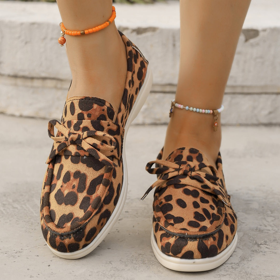 Damen Mokassins mit verspieltem Leopardenmuster EB