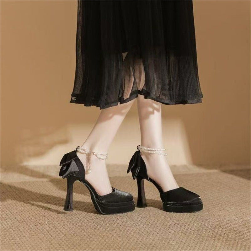 Damen High Heel Schuhe mit eleganter Schleifenverzierung EB