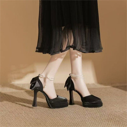 Damen High Heel Schuhe mit eleganter Schleifenverzierung EB
