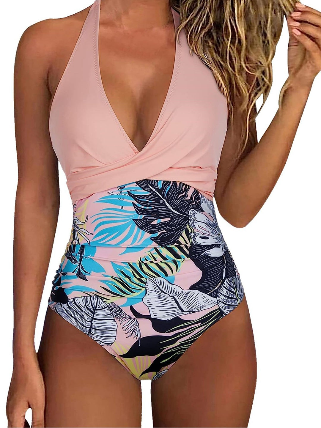 Damen Floral Design Badeanzug EB