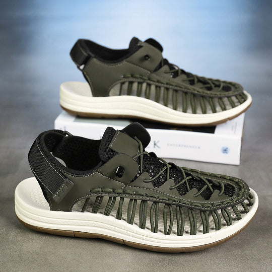 Damen Sportliche Freizeitsandalen mit atmungsaktiver Oberflächenstruktur und rutschfester Sohle EB