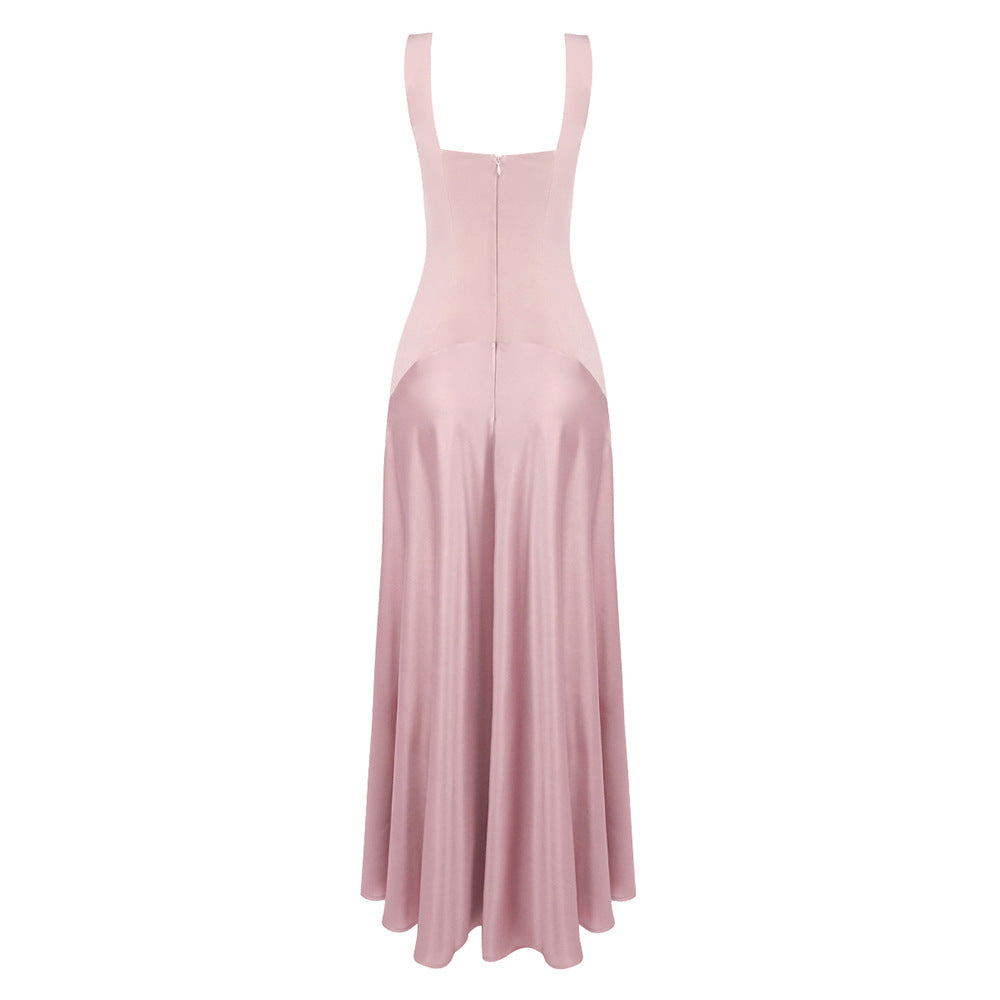 Damen elegantes Kleid mit figurformendem Schnitt und elegantem Reißverschluss EB