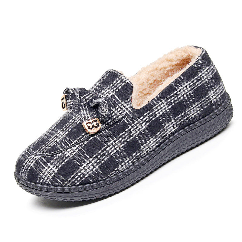 Damen Hausschuh-Slipper mit kuscheligem Kunstfell-Innenfutter EB
