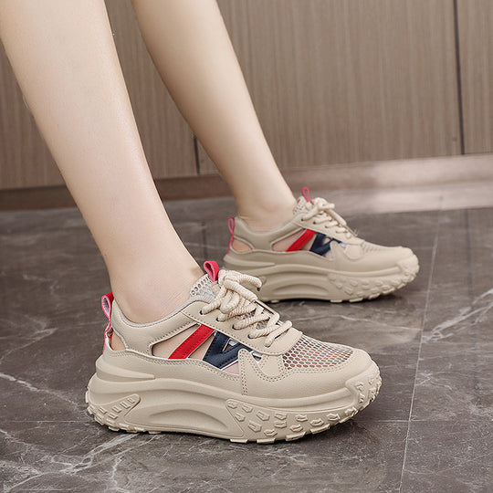 Damen Sportliche Sneakers mit luftdurchlässigem Obermaterial und rutschfester Sohle EB