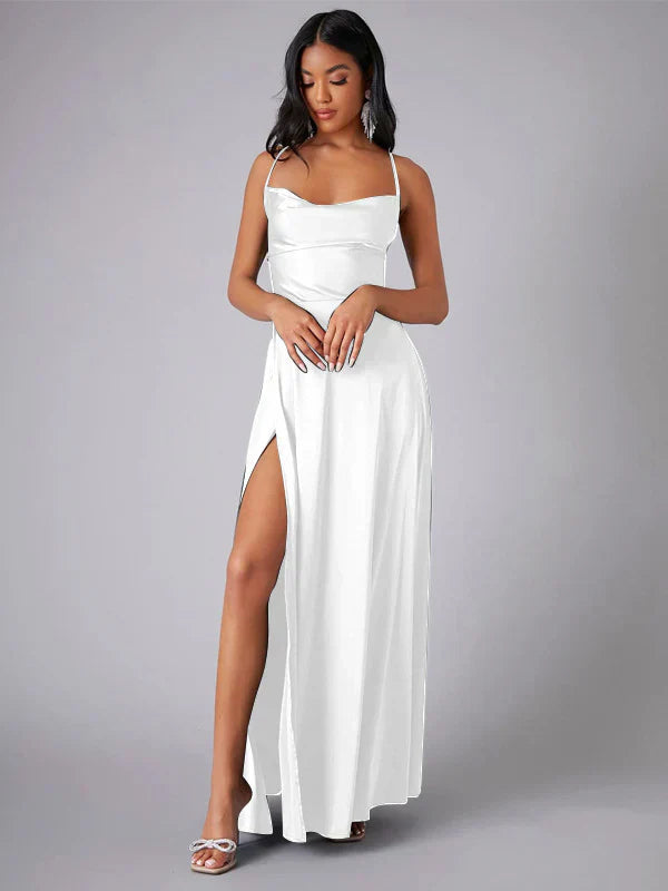 EB | Seiden-Maxikleid mit Geflochtenem Rücken Kleid Dich für Formelle Anlässe Lucette