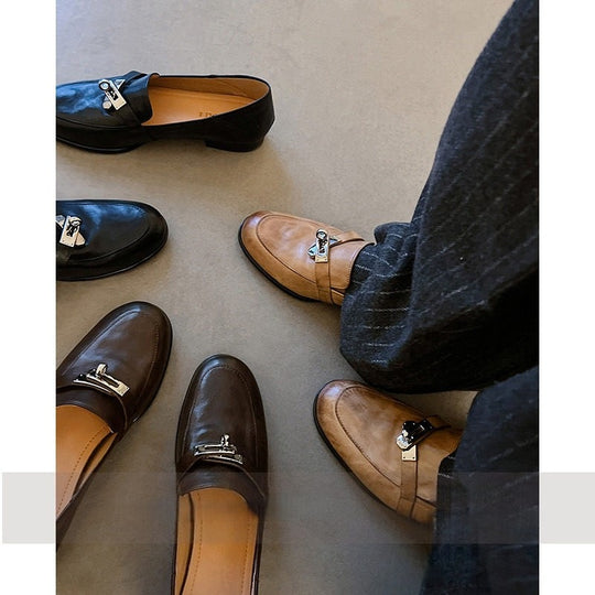 Damen Mokassins mit eleganter Schnallenverzierung EB