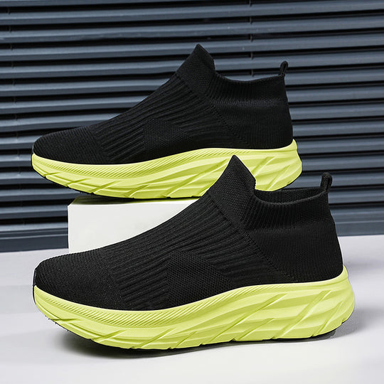 Unisex nahtloser Strick-Sock-Sneaker mit hohem Plateausohle Profil und gepolstertem Komfortfußbett EB