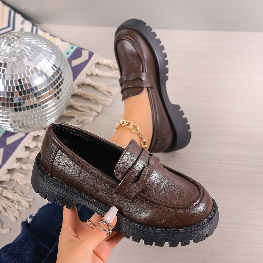 Damen Modische Loafers mit trendiger Sohle EB