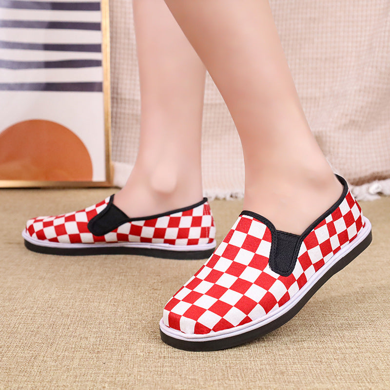 Damen Slip-On Sneaker mit Karomuster EB
